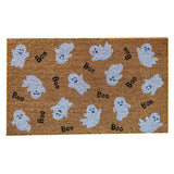 Ghost Halloween Door Mat in white  | LPDoormats