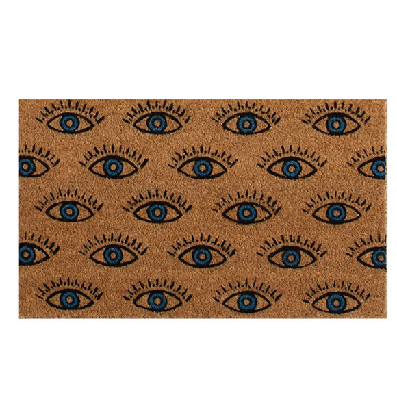 Coir Door Mat Evil Eye Print | LPDoormats