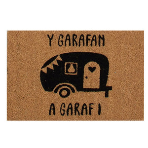 Coir Caravan and Campervan Door Mat | Welsh Cymraeg Gift | LPDoormats